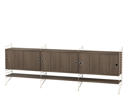 Reol, Living room F fra String - Beige - valnød - Jacobsen Plus