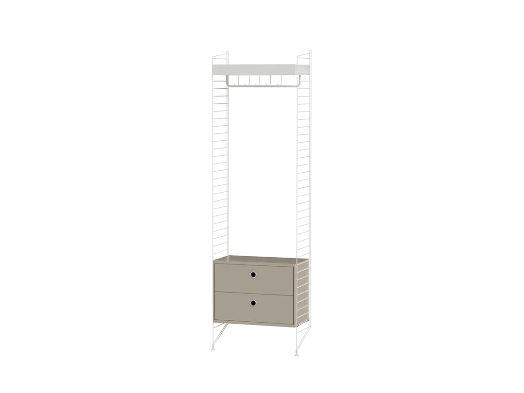 Hallway M, entréreol fra String Furniture - Beige - hvid - Jacobsen Plus