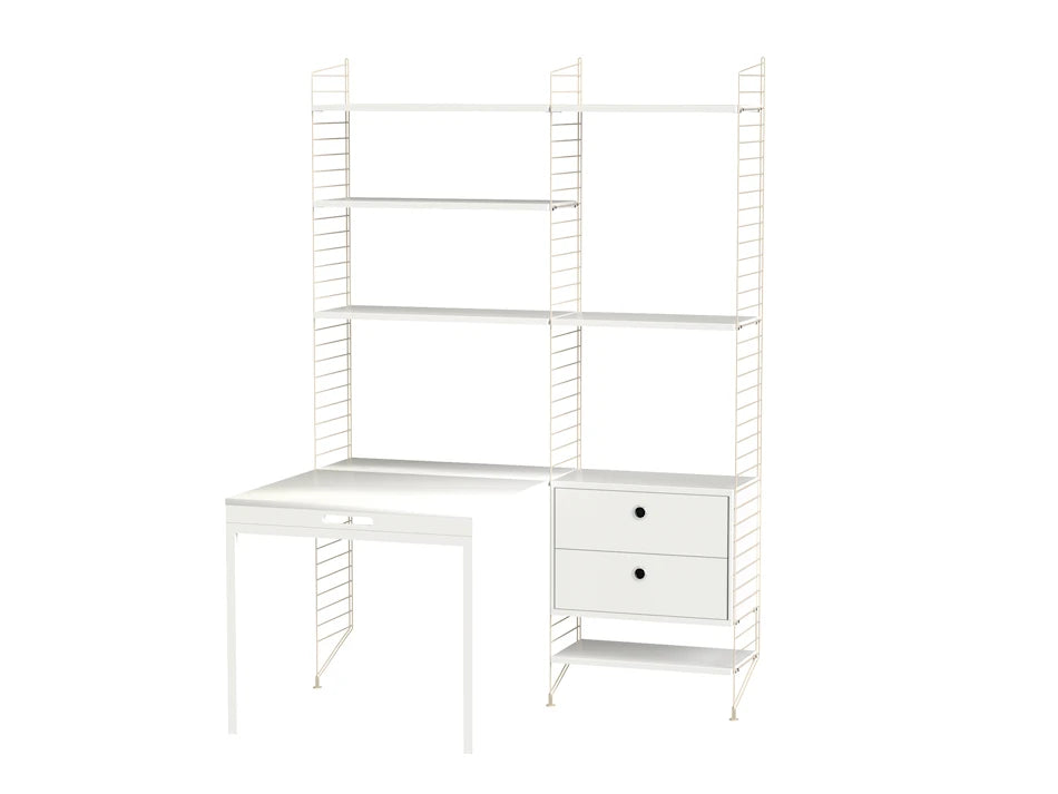 Kontor, bundle E fra String - Beige - hvid - Jacobsen Plus