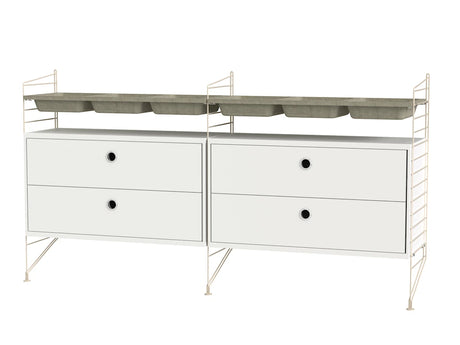 Soveværelse, bundle G fra String - Beige - hvid - Jacobsen Plus