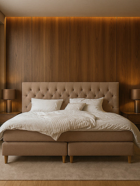 Jacobsen Plus Beds – Kontinental Lux seng, Sand - 1 - Jacobsen Plus
