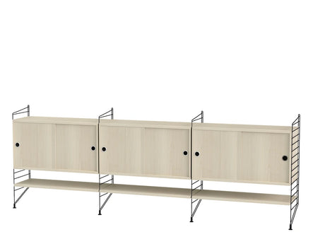 Reol, Living room F fra String - Sort - ask - Jacobsen Plus