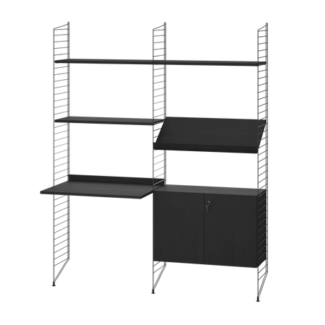 Kontor, bundle I fra String - Sort - sort ask - Jacobsen Plus