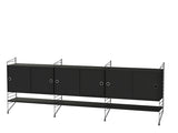 Reol, Living room F fra String - Sort - sort ask - Jacobsen Plus