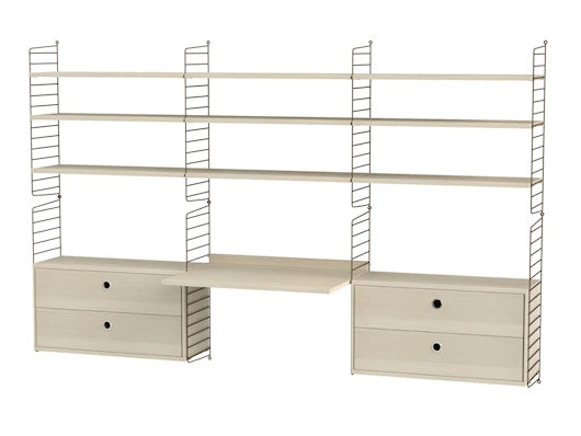 Kontor, bundle F fra String - Brun - ask - Jacobsen Plus