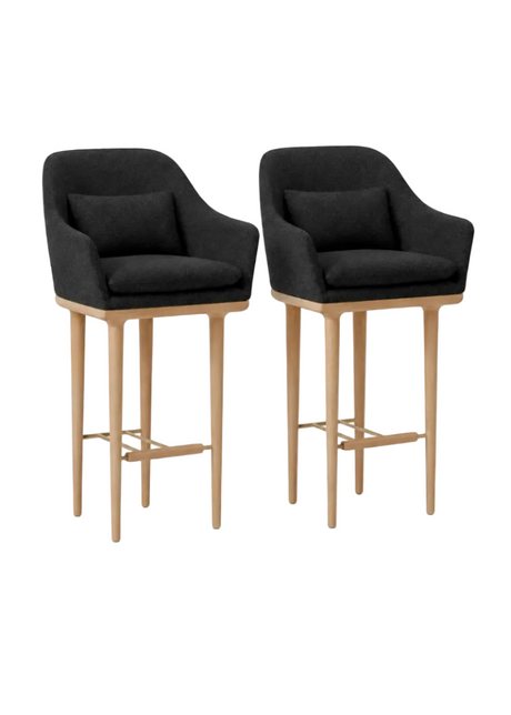 Stellar Works Lunar barstole H75 i eg med Hallingdal 180 - 2 stk. - 1 - Jacobsen Plus
