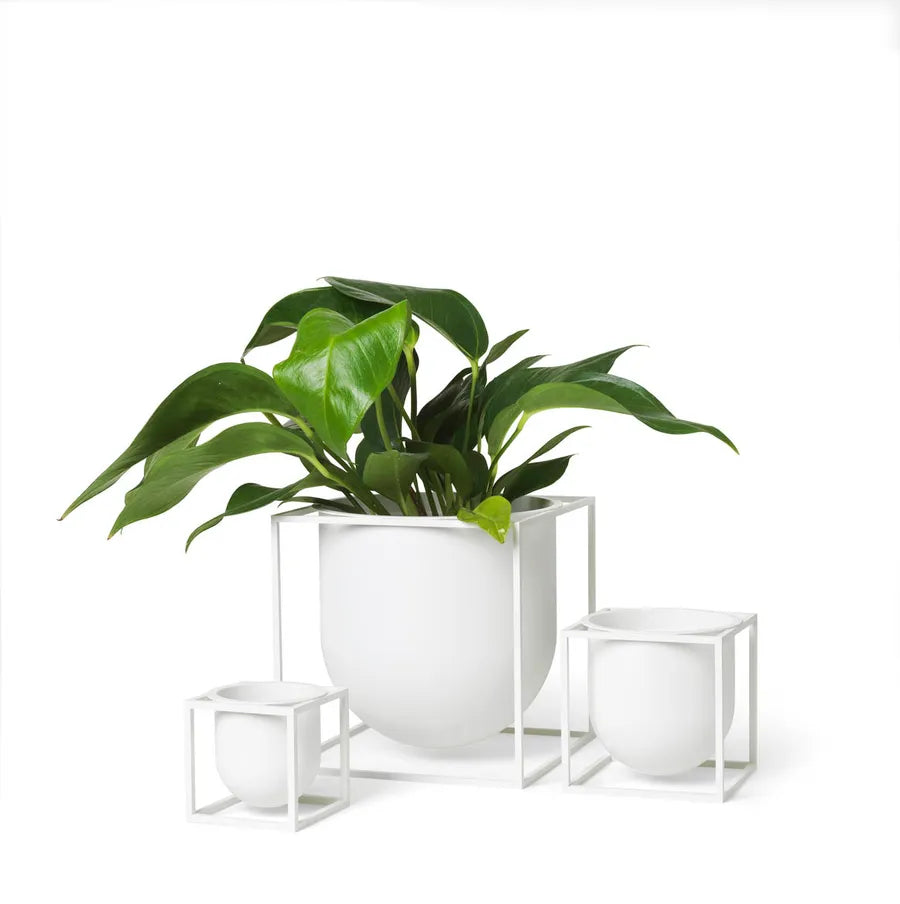 Kubus Flowerpot 14, hvid fra Audo Copenhagen - 6 - Jacobsen Plus