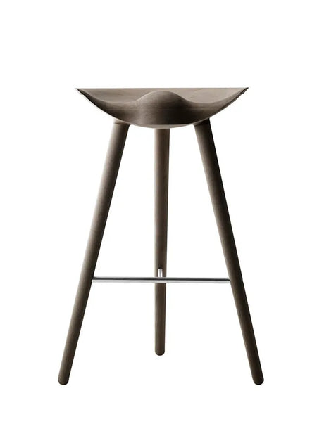 ML42 Barstol 77 cm fra Audo Copenhagen - Brun olieret eg - stål - Jacobsen Plus