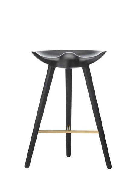 ML42 Barstol 69 cm fra Audo Copenhagen - Sortbejdset bøg - messing - Jacobsen Plus