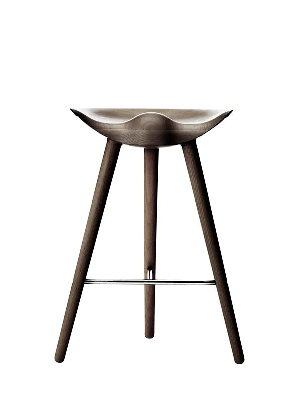 ML42 Barstol 69 cm fra Audo Copenhagen - Brun olieret eg - stål - Jacobsen Plus