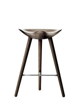 ML42 Barstol 69 cm fra Audo Copenhagen - Brun olieret eg - stål - Jacobsen Plus