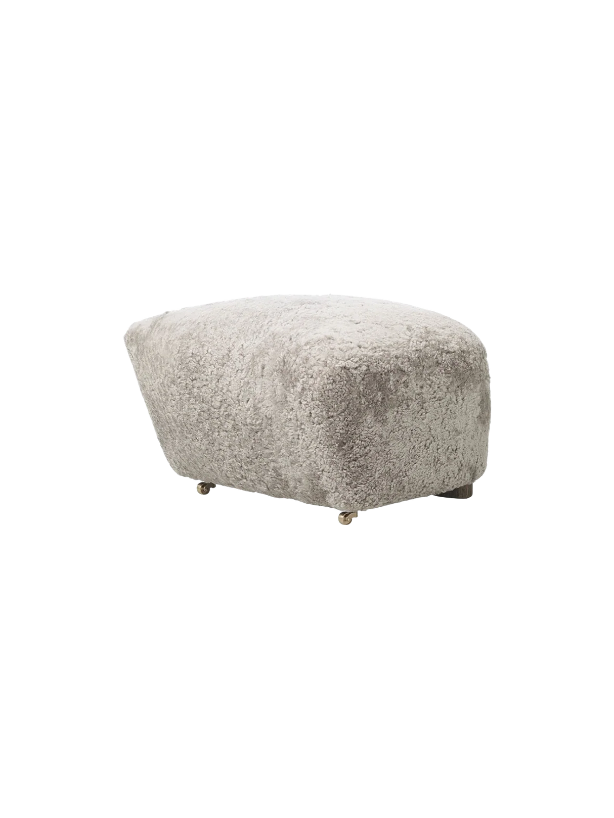 Den Trætte Mand fodskammel fra Audo Copenhagen - Dark Stained Oak - Sheepskin Green Tea - Jacobsen Plus