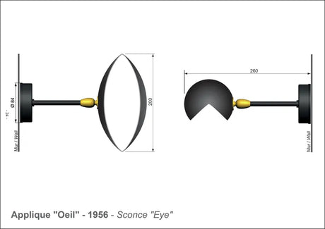 Eye Small Wall Lamp af Serge Mouille - 4 - Jacobsen Plus