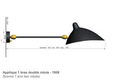 Big Wall Lamp w/1 Arm, 2 Rotula af Serge Mouille - 4 - Jacobsen Plus