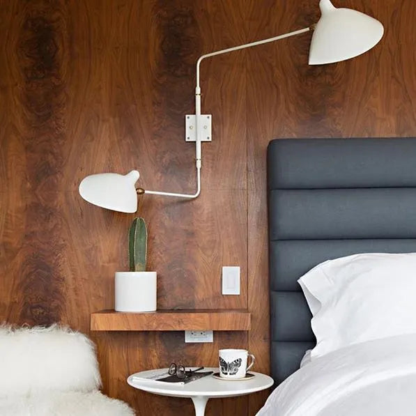 Big Wall Lamp w/2 Rotating Straight Arms af Serge Mouille - 4 - Jacobsen Plus