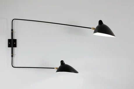 Big Wall Lamp w/2 Rotating Straight Arms af Serge Mouille - 4 - Jacobsen Plus