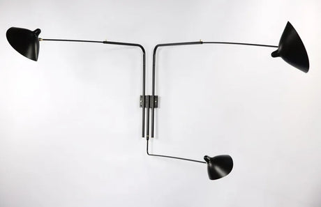Big Wall Lamp w/3 Rotating Straight Arms af Serge Mouille - 5 - Jacobsen Plus