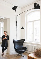 Big Wall Lamp w/3 Rotating Straight Arms af Serge Mouille - 2 - Jacobsen Plus