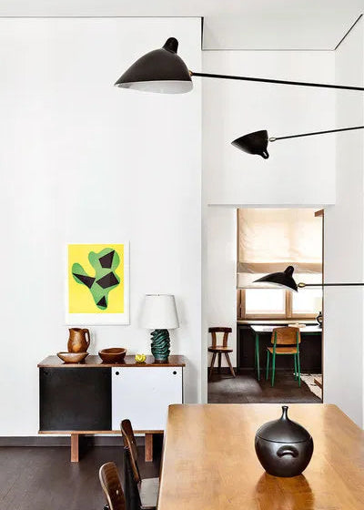 Big Wall Lamp w/3 Rotating Straight Arms af Serge Mouille - 2 - Jacobsen Plus