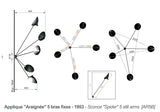Spider Big Wall Lamp w/5 Fixed Arms af Serge Mouille - 4 - Jacobsen Plus