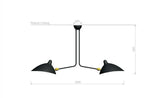 Ceiling Lamp w/2 Fixed Arms af Serge Mouille - 4 - Jacobsen Plus