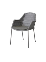 Breeze Havestol m. Armlæn, stabelbar fra Cane-line - Light grey / Taupe, Cane-line Natté - Jacobsen Plus