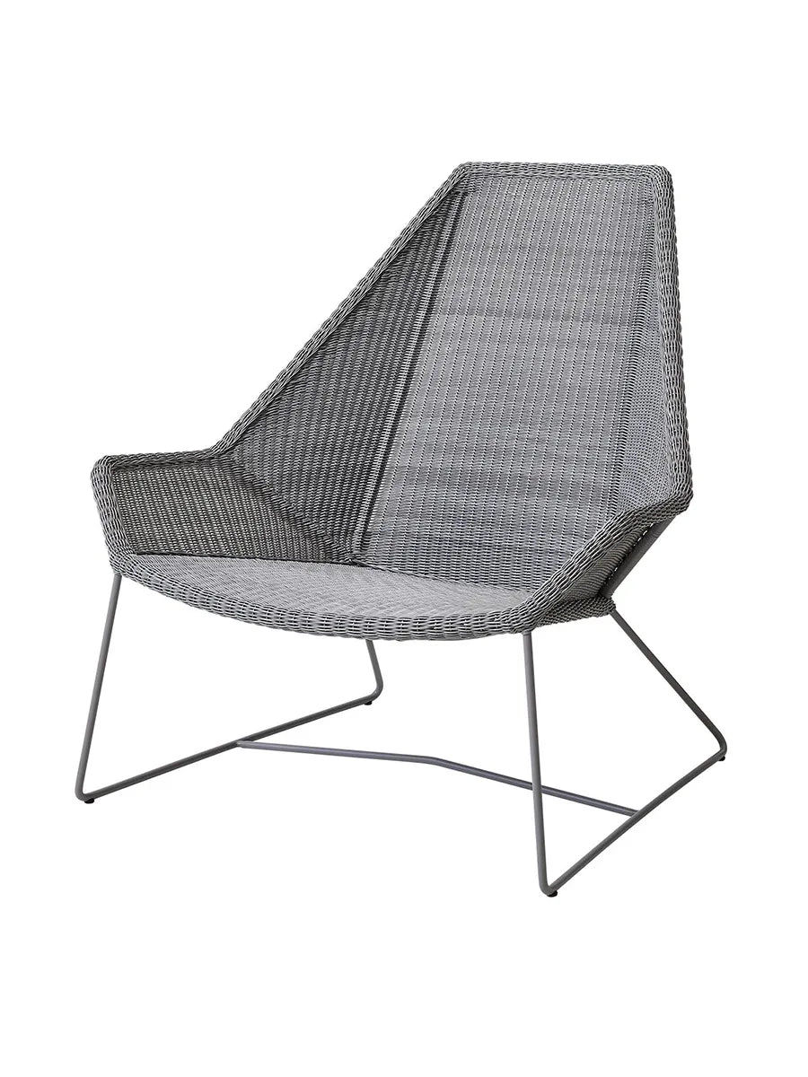 Breeze Highback Stol fra Cane-line - Light grey / Ingen hynde - Jacobsen Plus