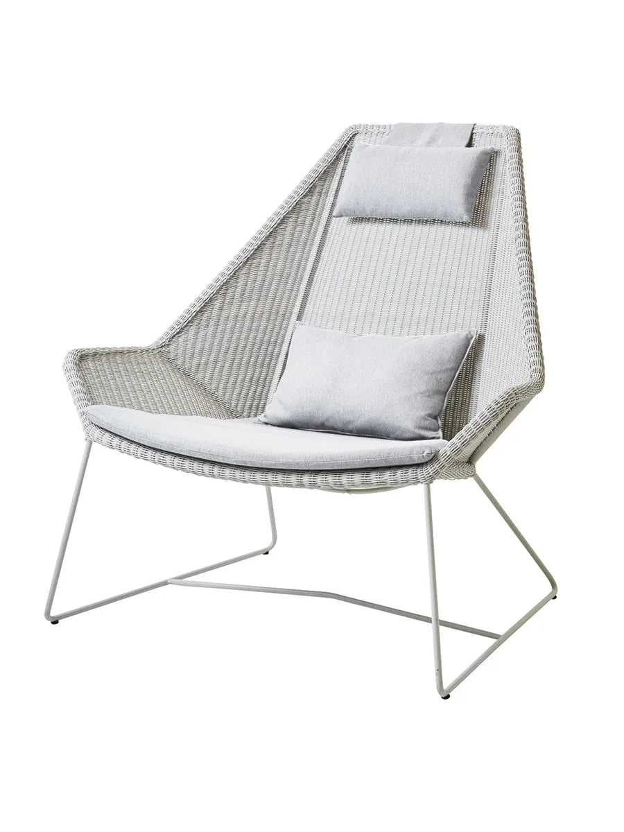 Breeze Highback Stol fra Cane-line - White grey / Light grey, Cane-line Natté - Jacobsen Plus