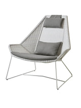 Breeze Highback Stol fra Cane-line - White grey / Taupe, Cane-line Natté - Jacobsen Plus
