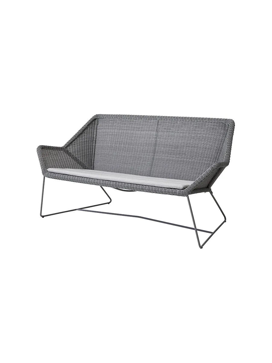 Breeze 2-pers. Loungesofa fra Cane-line - Light grey / Light grey, Cane-line Natté - Jacobsen Plus