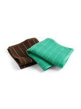Canteen Dish Cloth, sæt á 2 stk. fra Hay - Chocolate - Emerald - Jacobsen Plus
