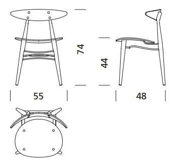 CH33 Stolen af Hans J. Wegner - Bøg / Stofgruppe 1 / Sæbe - Jacobsen Plus