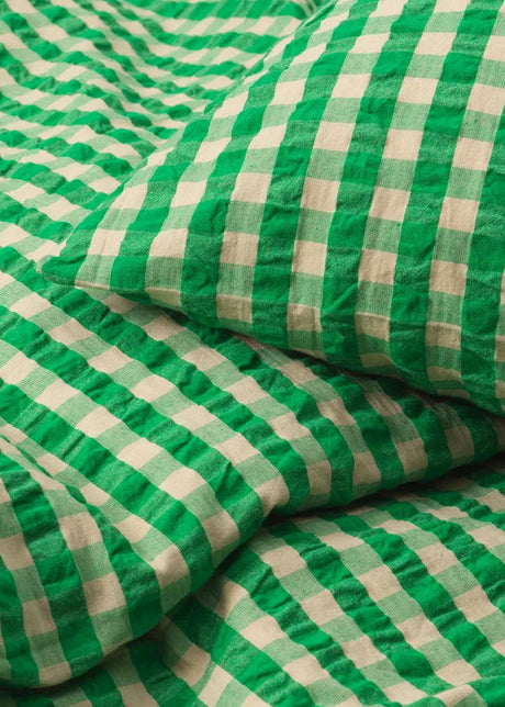 Bæk & Bølge Sengetøj, grøn/sand fra Juna - 1 - Jacobsen Plus