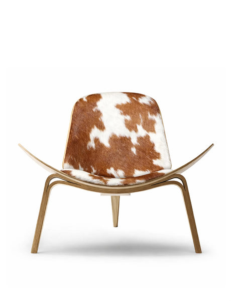 CH07 Skalstol, eg olie/koskind, brun af Hans J. Wegner - 1 - Jacobsen Plus