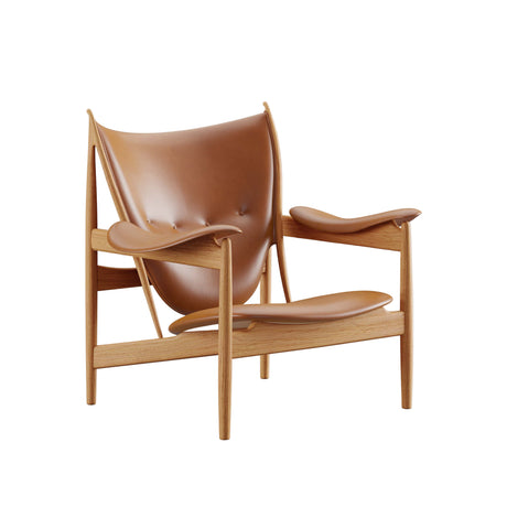 Høvdingestol, eg olie af Finn Juhl - Elegance læder (valnød) - Jacobsen Plus