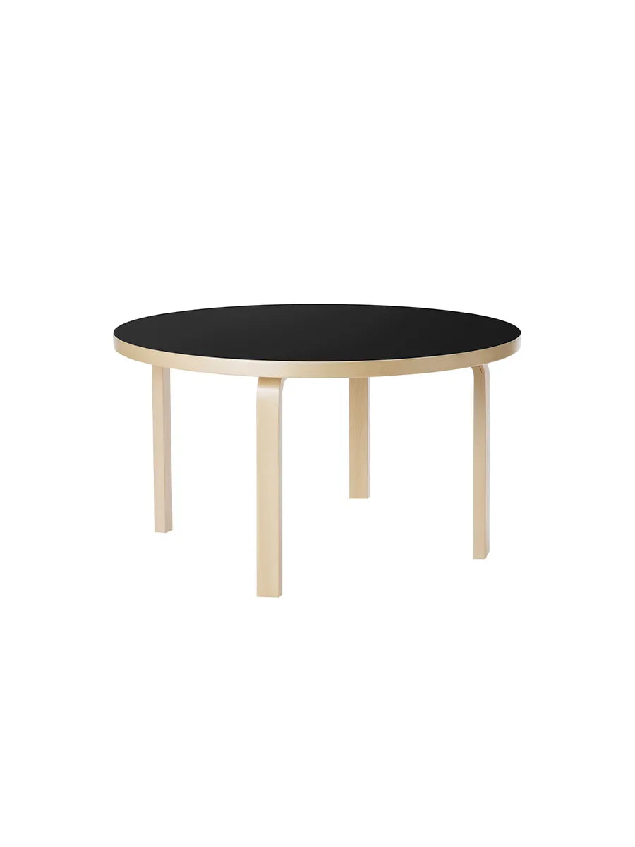 Aalto Children's Table Round fra Artek - Sort Linoleum - Jacobsen Plus