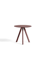 Copenhague CPH20 Sofabord, Ø50 cm fra Hay - Bordeaux lakeret eg / Burgundy Linoleum - Jacobsen Plus