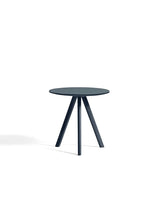 Copenhague CPH20 Sofabord, Ø50 cm fra Hay - Deep Blue lakeret eg / Smokey Blue linoleum - Jacobsen Plus