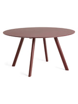 Copenhague CPH25 Bord, Ø140 cm fra Hay - Bordeaux lakeret eg / Burgundy Linoleum - Jacobsen Plus