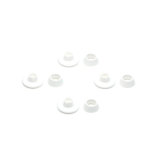 Ben dup til Eames stole, 4 stk. - Til DSR-DAR, hvid plast - Jacobsen Plus