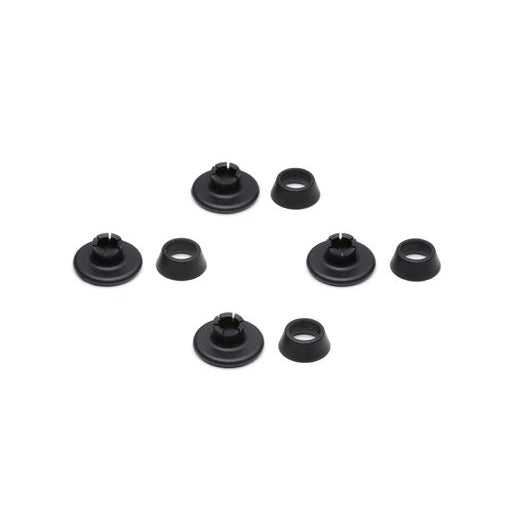 Ben dup til Eames stole, 4 stk. - Til DSR-DAR, sort plast - Jacobsen Plus