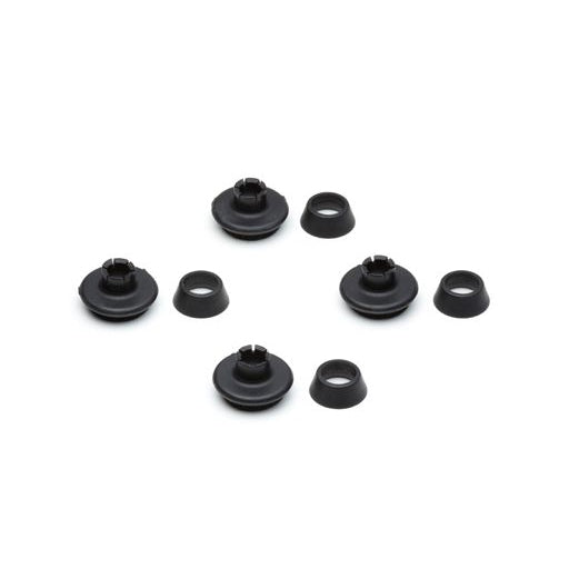 Ben dup til Eames stole, 4 stk. - Til DSR-DAR, sort plast, sort filt - Jacobsen Plus