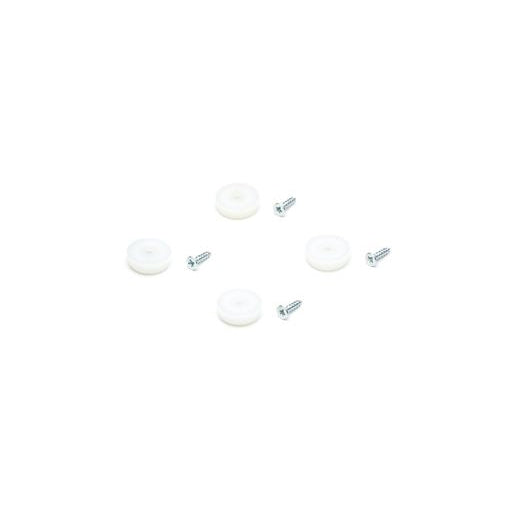 Ben dup til Eames stole, 4 stk. - Til DSW-DAW, hvid plast - Jacobsen Plus