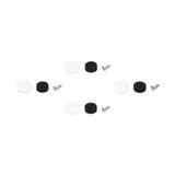 Ben dup til Eames stole, 4 stk. - Til DSW-DAW, hvid plast, sort filt - Jacobsen Plus