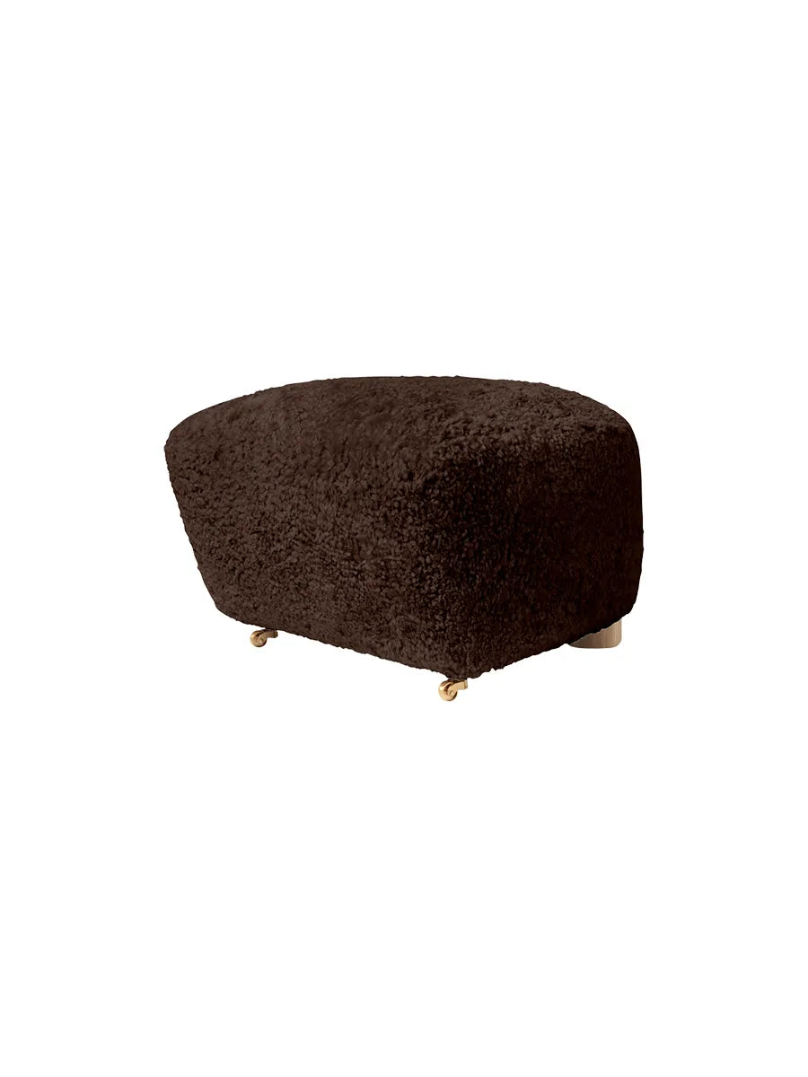 Den Trætte Mand fodskammel fra Audo Copenhagen - Sheepskin, Espresso - Jacobsen Plus