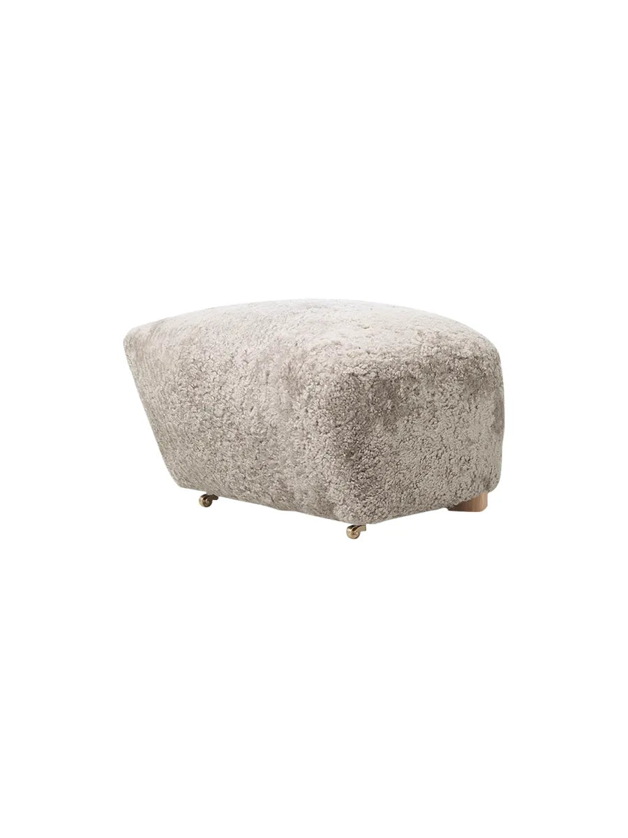 Den Trætte Mand fodskammel fra Audo Copenhagen - Sheepskin, Green Tea - Jacobsen Plus