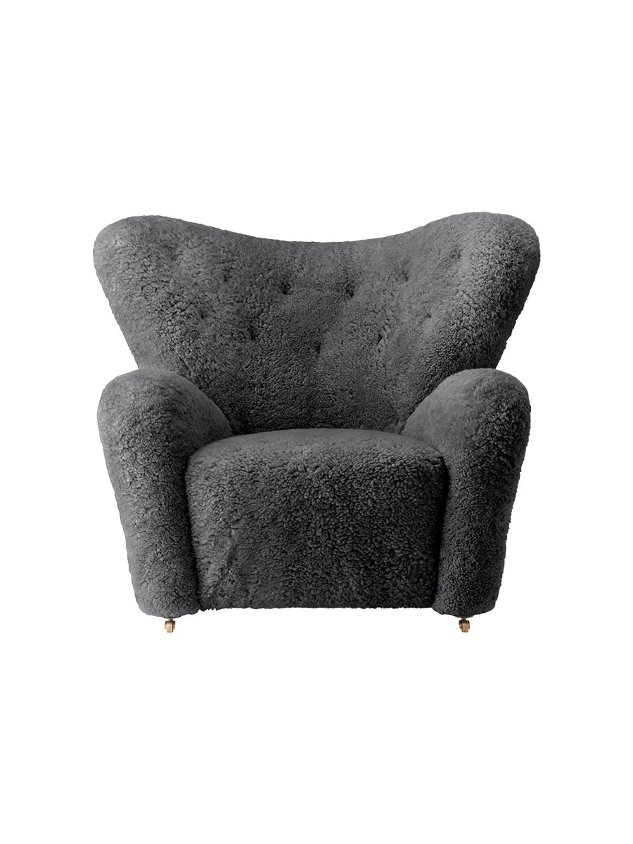 Den Trætte Mand Lænestol fra Audo Copenhagen - Sheepskin, Anthracite - Jacobsen Plus