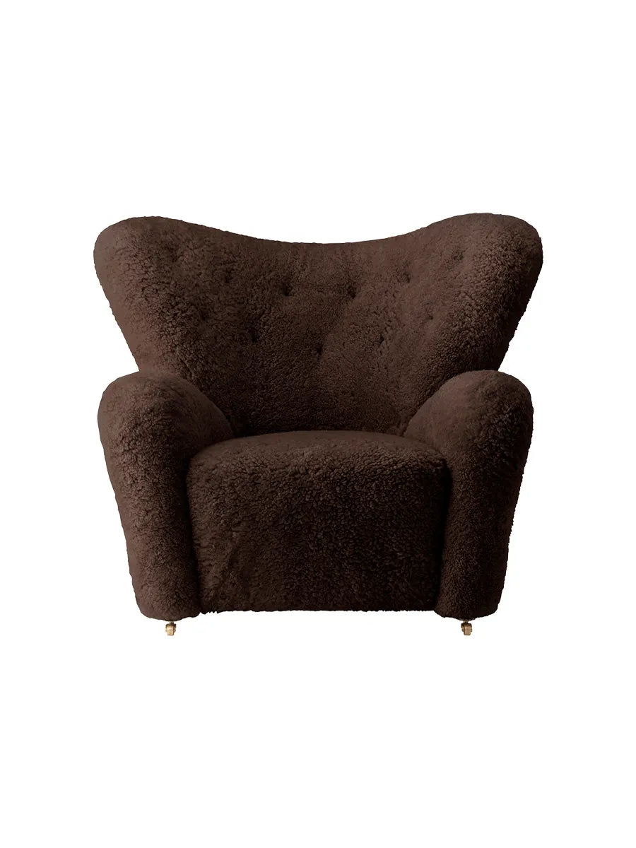 Den Trætte Mand Lænestol fra Audo Copenhagen - Sheepskin, Espresso - Jacobsen Plus