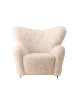 Den Trætte Mand Lænestol fra Audo Copenhagen - Sheepskin, Moonlight - Jacobsen Plus