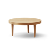 Groove Coffee Table Ø80 fra DK3 - Ø80 x H30 cm / Eg / Sæbe - Jacobsen Plus